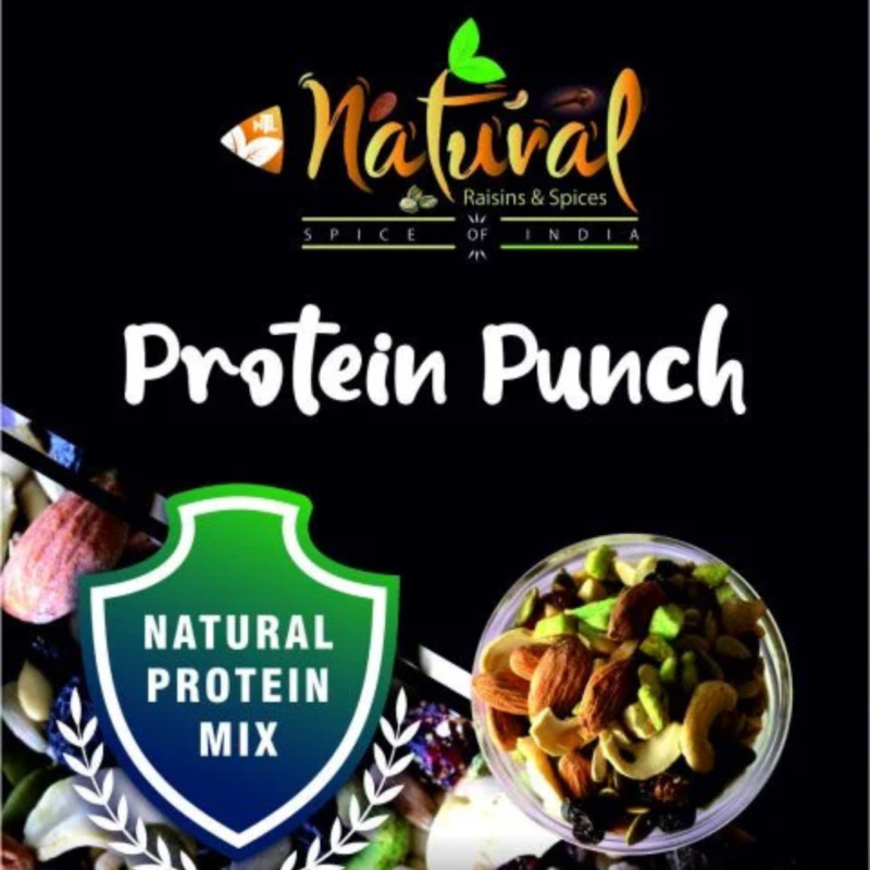 Protien Punch (250 gms Power Packed Mix of Almonds, Cranberries, Cashews, Pista, Black Raisins, Flax Seeds, Pumpkin Seeds Etc roasted and blended in a tangy flavour)