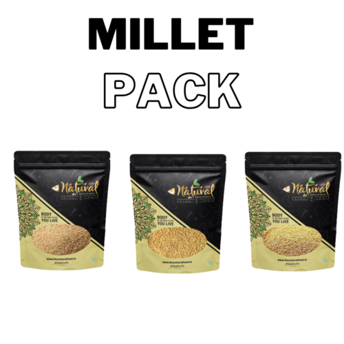 Barnyard Millet, Foxtail Millet & Little Millet - Millet Pack (1 Kg each)