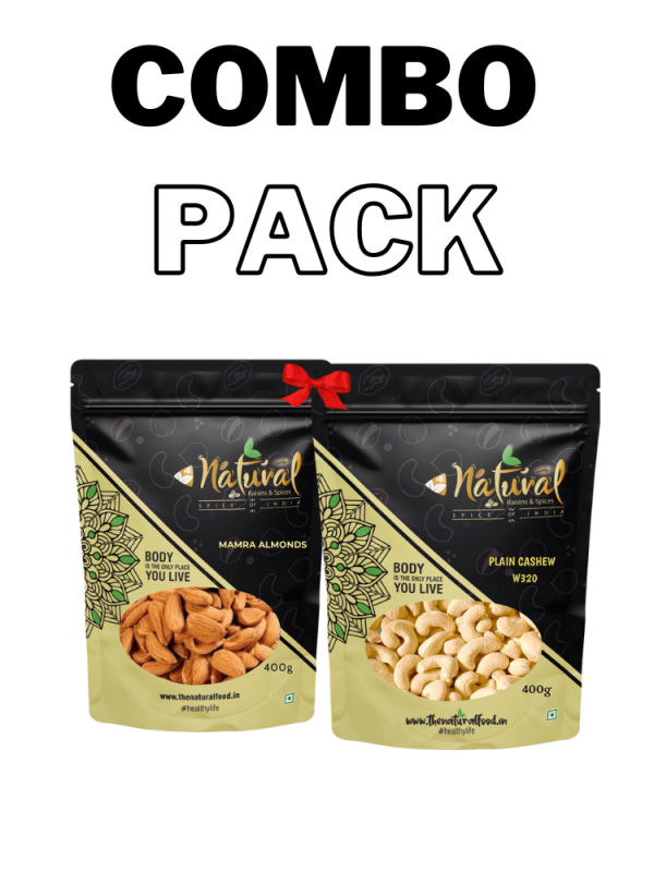 Premium Almonds & Cashew W240 - (500 gms each Combo Pack)