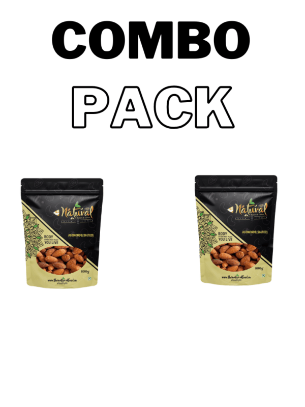 Natural California Premium Almonds (250 gms X 2 Combo Pack)