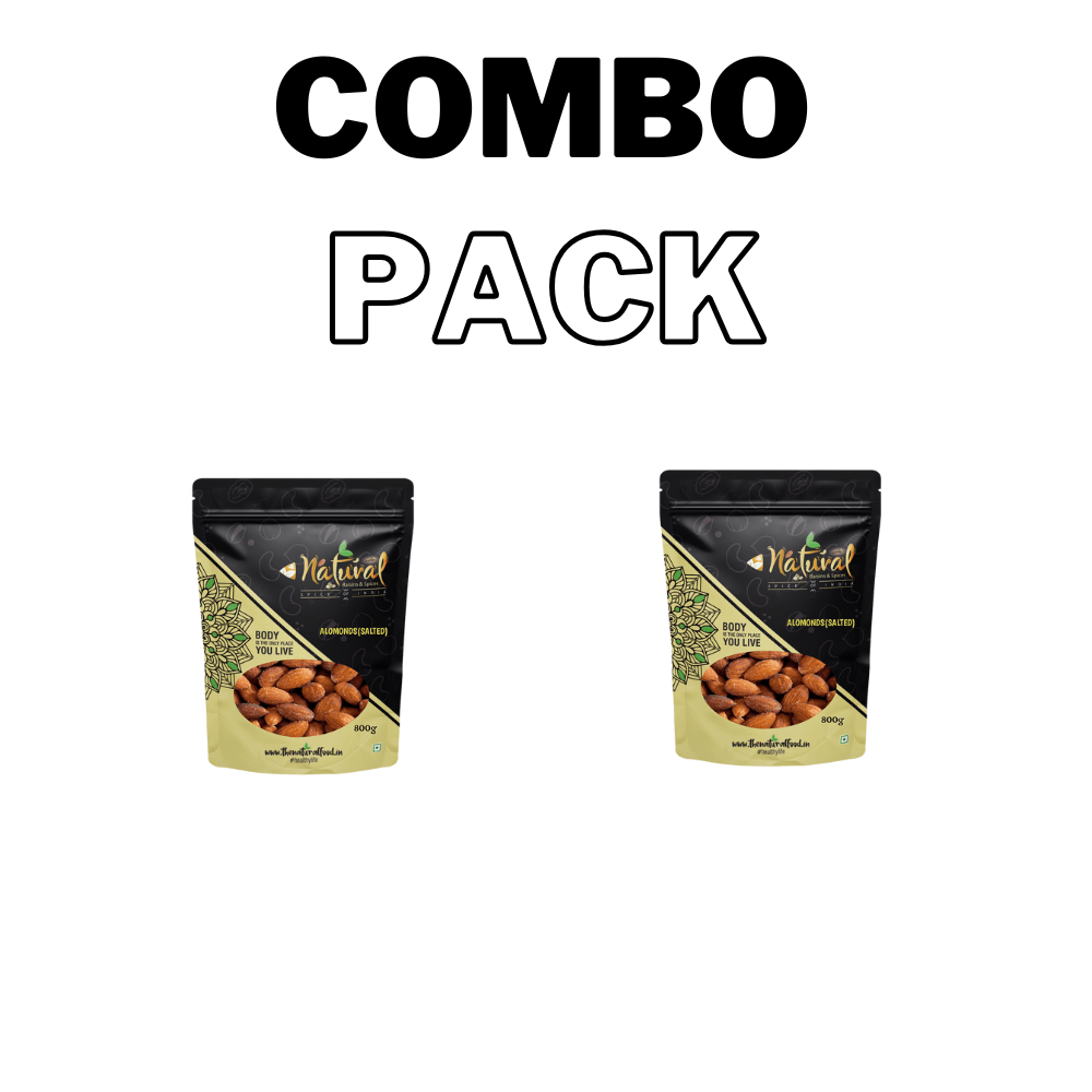 Natural California Premium Almonds (250 gms X 2 Combo Pack)