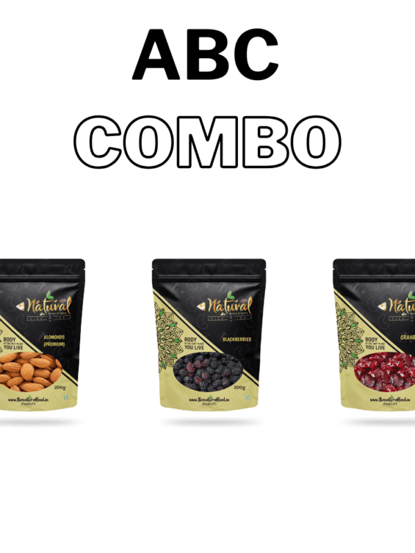 ABC Combo - Almonds, Blackberries & Cranberries (250 gms each Combo Pack)