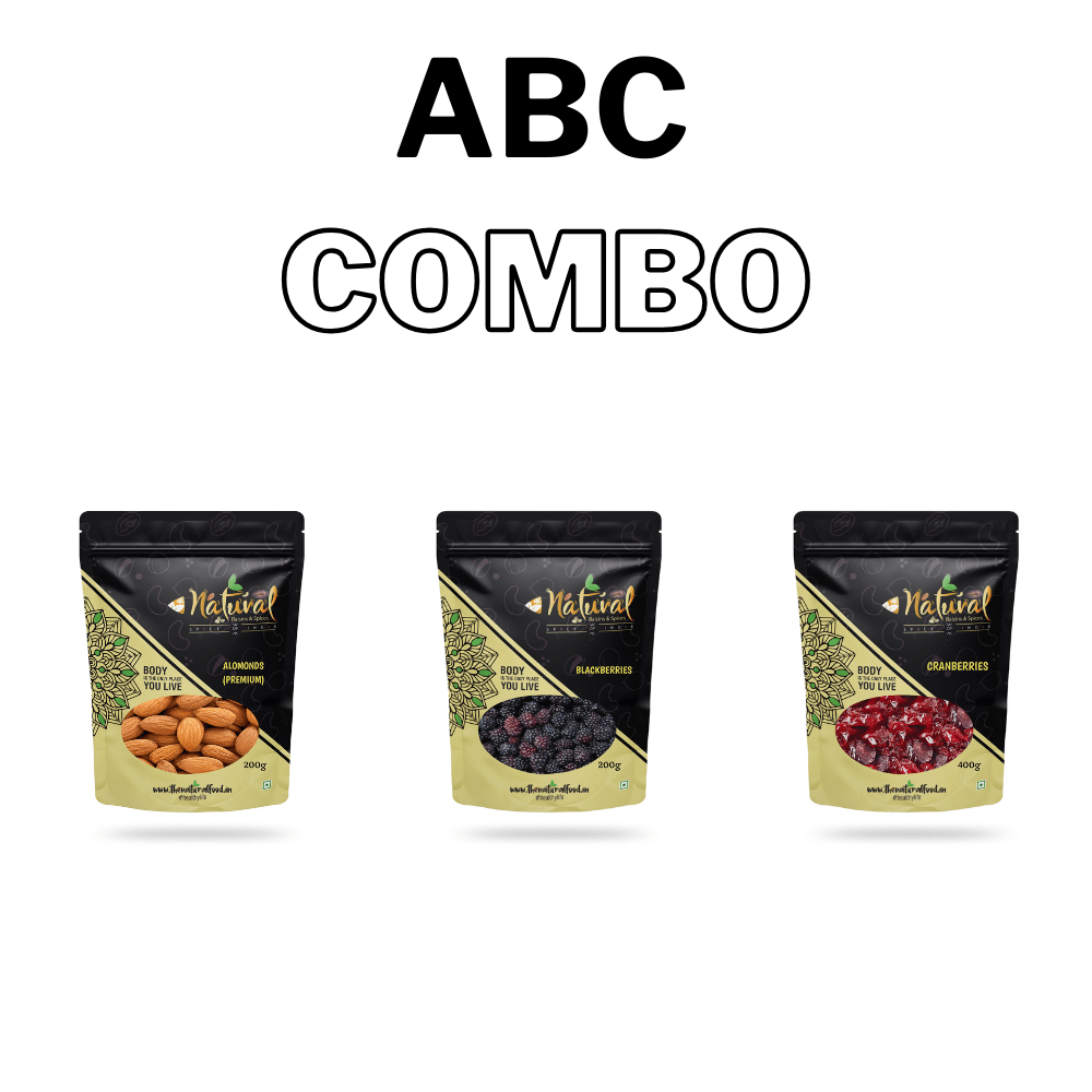 ABC Combo - Almonds, Blackberries & Cranberries (250 gms each Combo Pack)