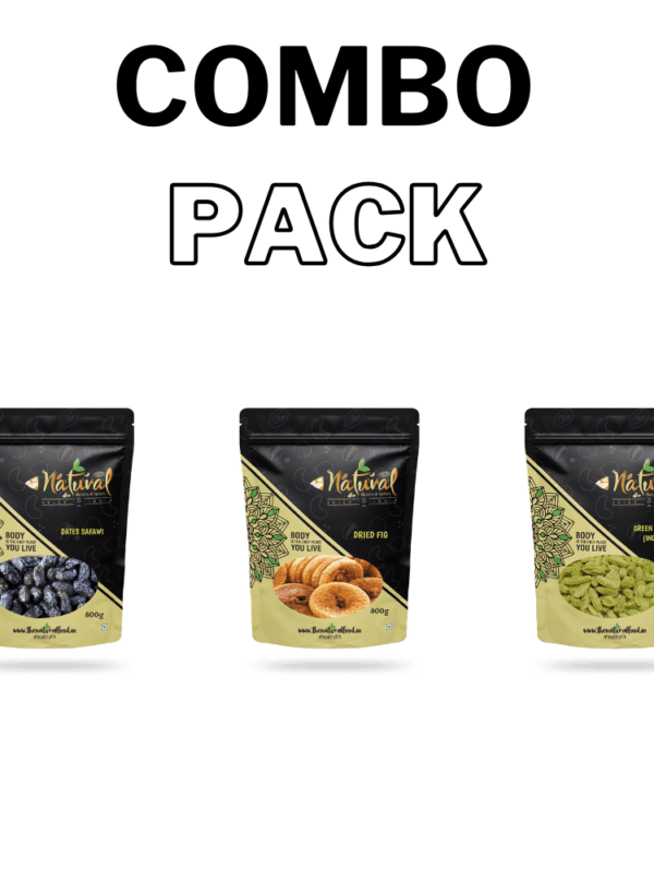 Safawi Dates, Figs & Green Raisin (500 gm each Combo Pack)