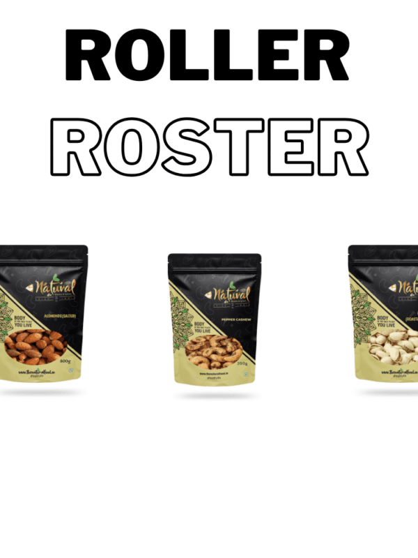 Salted Pista, Salted Almonds & Pepper Cashews - Roller Roaster (500 gms each)