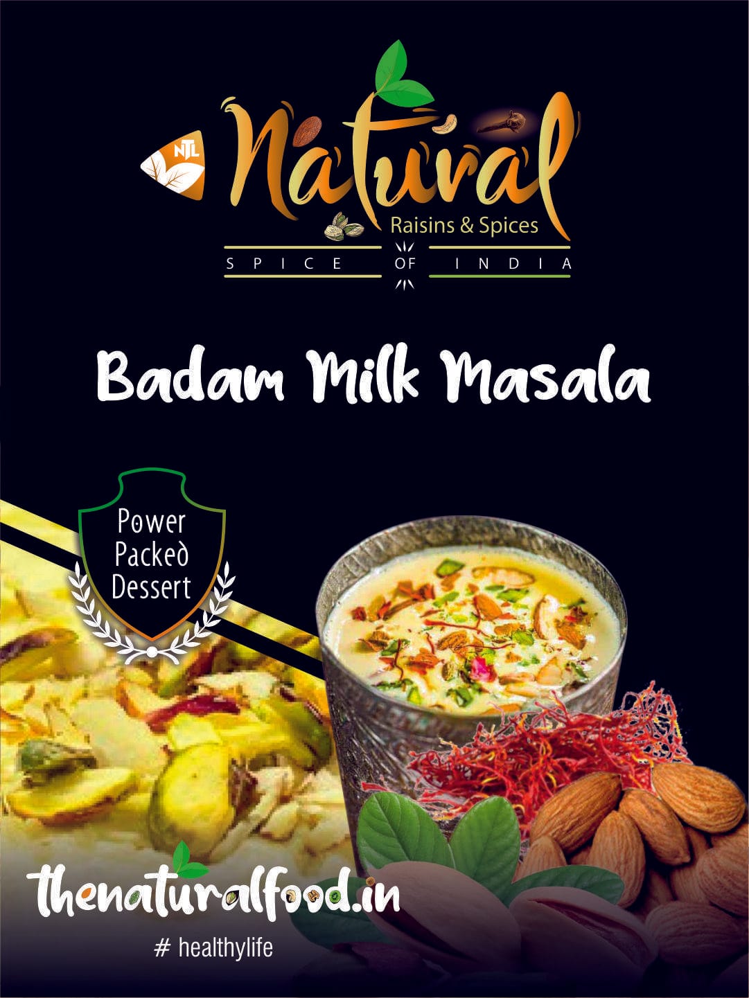 Badam Milk Mix (100 gm of Kesar Milk Masala )