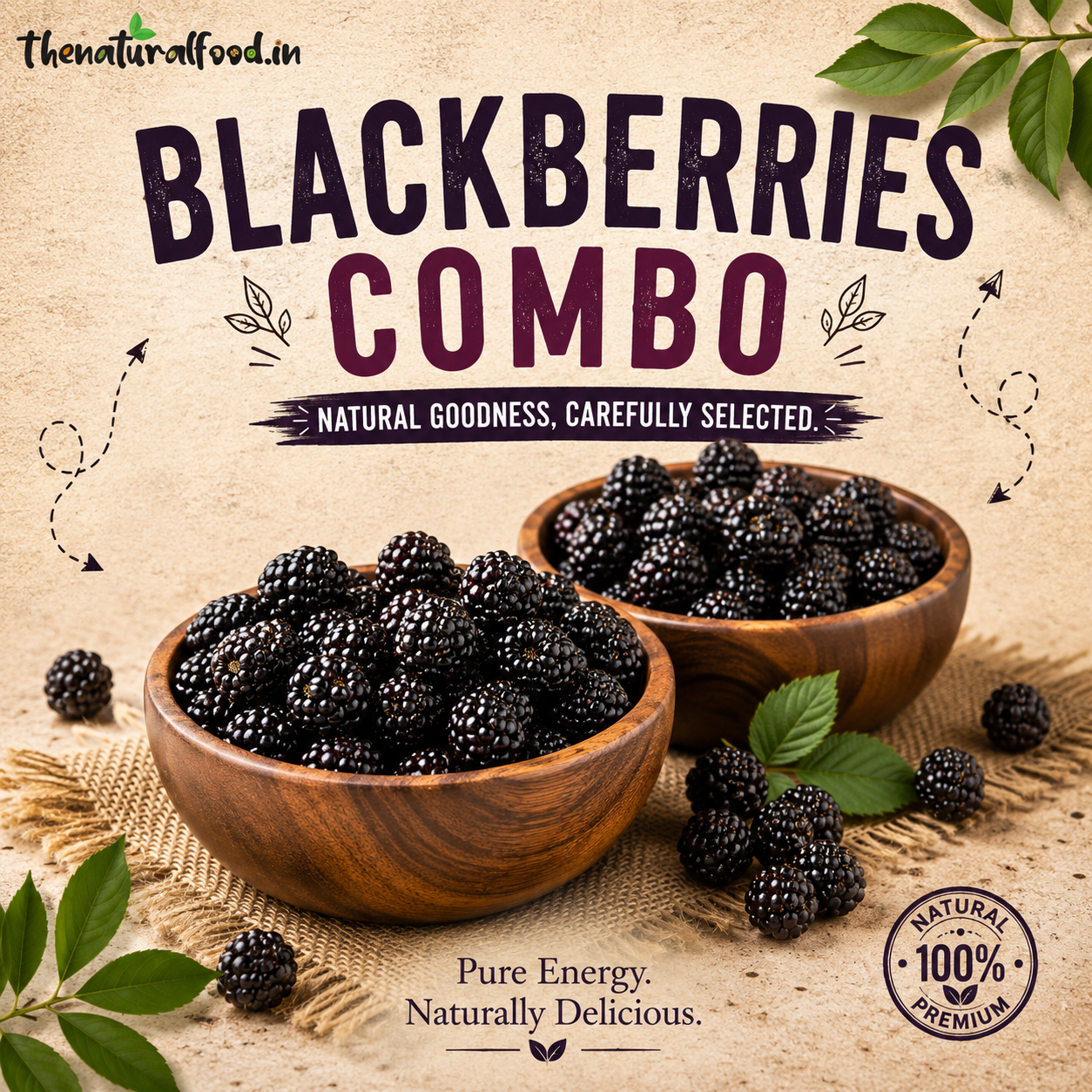 Blackberries (Premium) (250 gm X 2 Combo Pack)
