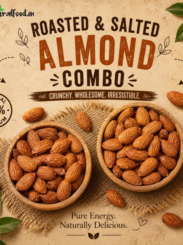 Roasted & Salted Almonds (250 gm X 2 Combo Pack)