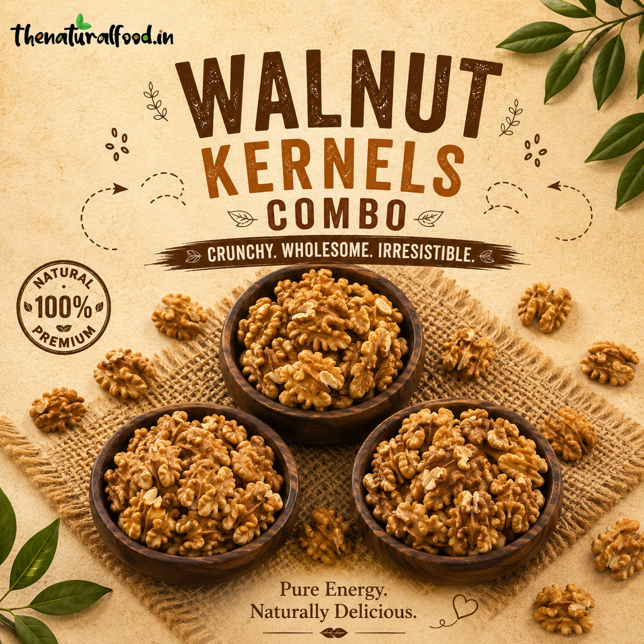 Brain Teaser – Walnut Kernels (Juicy Fresh) (250 gms X 3 Combo Pack)